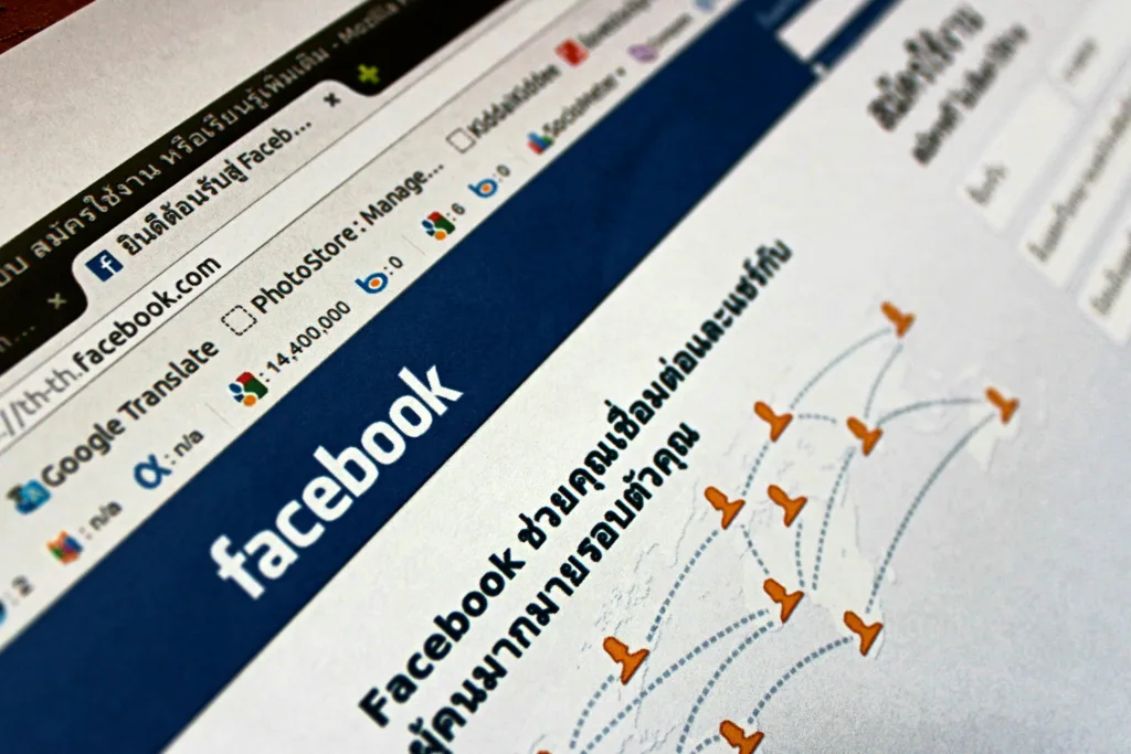 image showing facebook business page network
