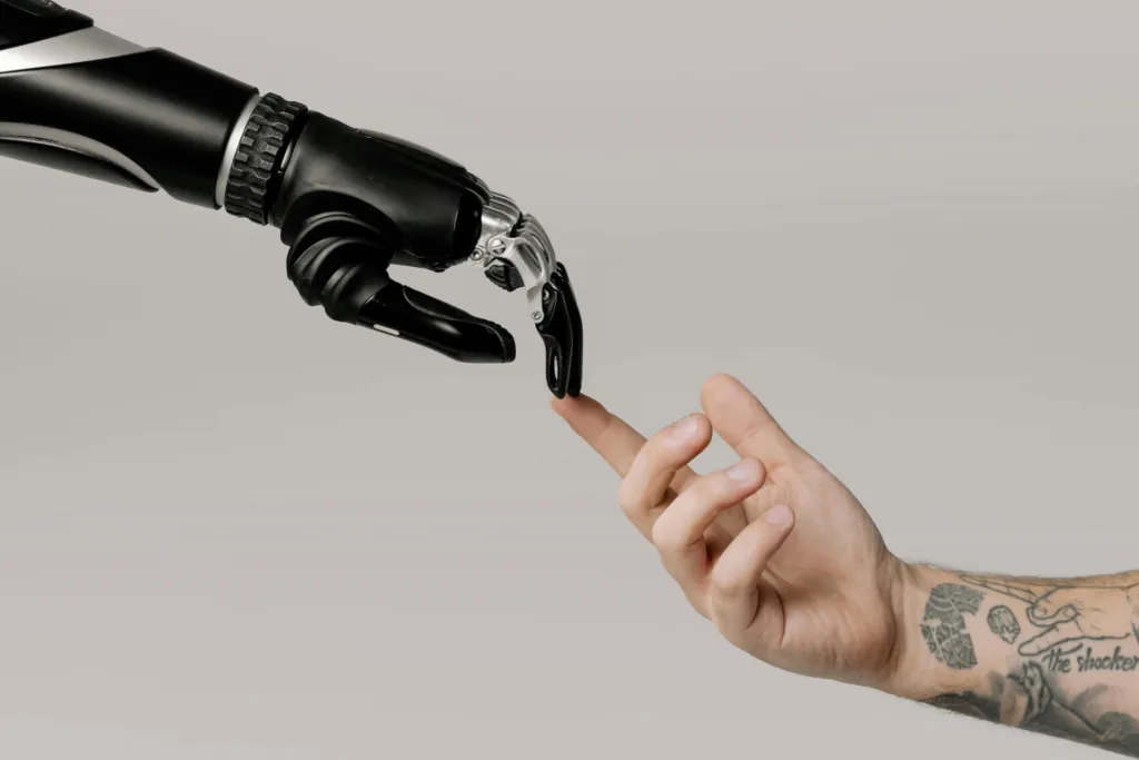 image showing human interaction with AI