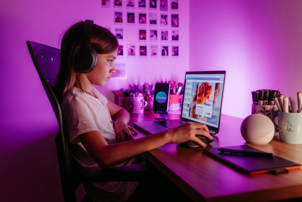 image showing canva tool from the list of top 10 free youtube tools for designing