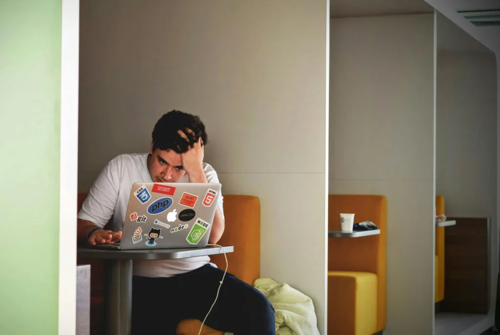 image showing a tired man